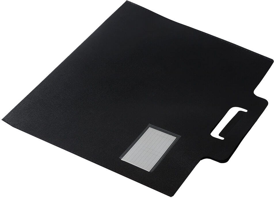 Black 14 x 16 5/8 Plastic Portfolios with Handle