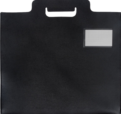 Black 14 x 16 5/8 Plastic Portfolios with Handle