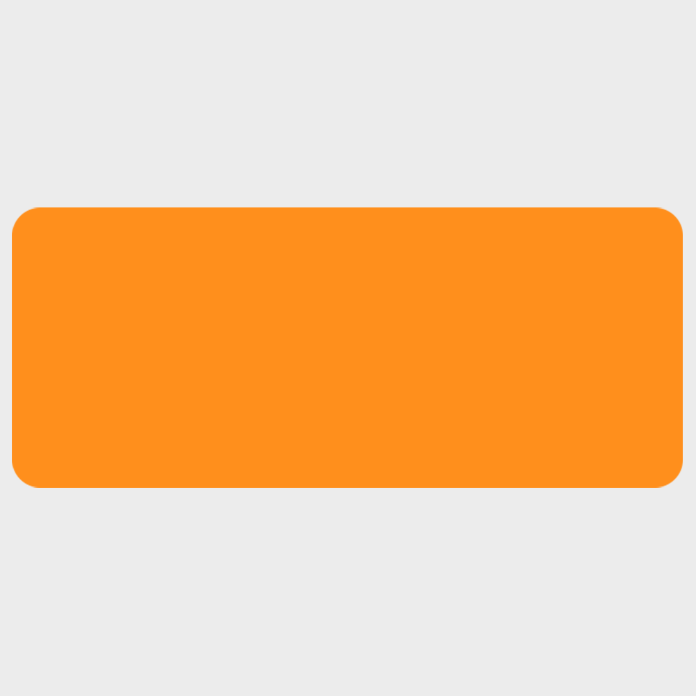 Neon Orange 1 1/4 x 3 Inch Roll of Rectangle Labels - Bright Adhesive