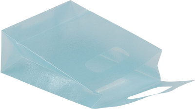 Blue Frosted Small Plastic Lunch Bags (3 x 4 x 1 1/2)