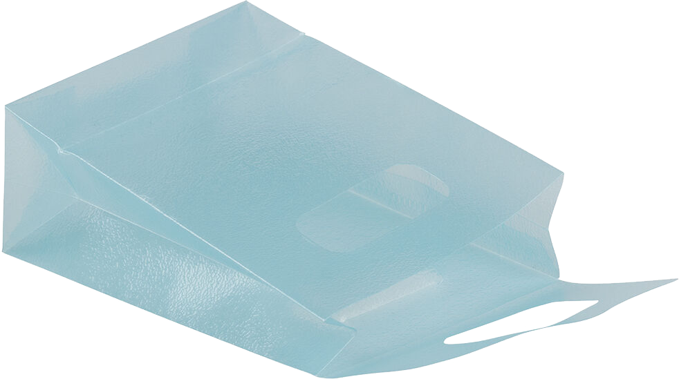 Blue Frosted Small Plastic Lunch Bags (3 x 4 x 1 1/2)