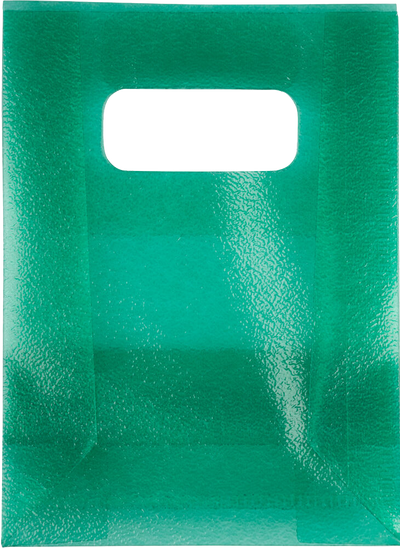 Green Frosted Small Plastic Lunch Bags (3 x 4 x 1 1/2)