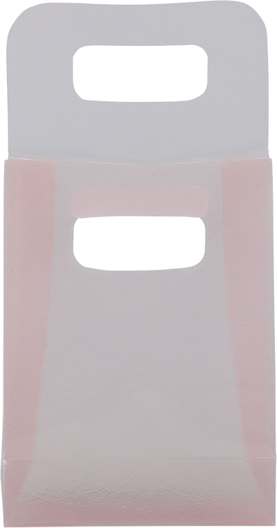 Pink Frosted Small Plastic Lunch Bags (3 x 4 x 1 1/2)