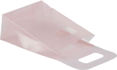 Pink Frosted Small Plastic Lunch Bags (3 x 4 x 1 1/2)