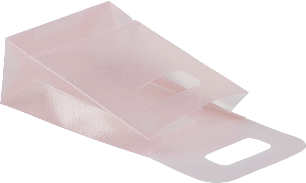 Pink Frosted Small Plastic Lunch Bags (3 x 4 x 1 1/2)
