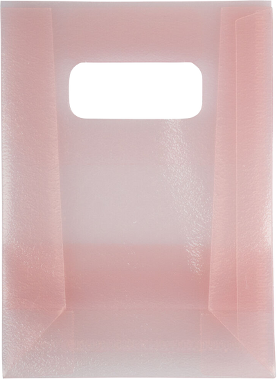 Pink Frosted Small Plastic Lunch Bags (3 x 4 x 1 1/2)
