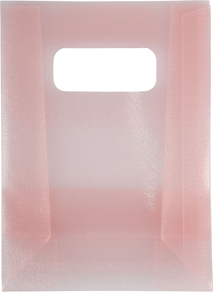 Pink Frosted Small Plastic Lunch Bags (3 x 4 x 1 1/2)