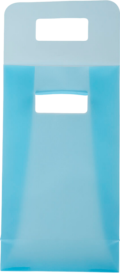 Blue Frosted Medium Plastic Lunch Bags (4 3/4 x 8 1/4 x 2 1/2)