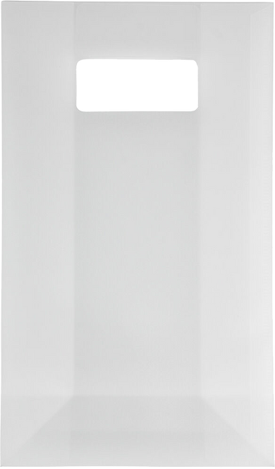 Clear Frosted Medium Plastic Lunch Bags (4 3/4 x 8 1/4 x 2 1/2)