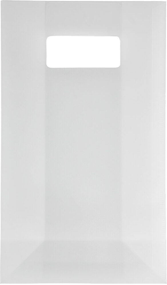 Clear Frosted Medium Plastic Lunch Bags (4 3/4 x 8 1/4 x 2 1/2)