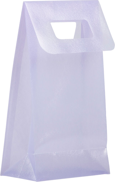 Purple Frosted Medium Plastic Lunch Bags (4 3/4 x 8 1/4 x 2 1/2)