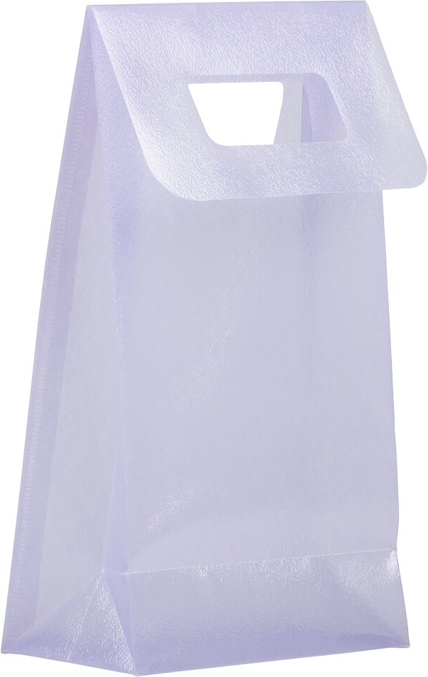 Purple Frosted Medium Plastic Lunch Bags (4 3/4 x 8 1/4 x 2 1/2)