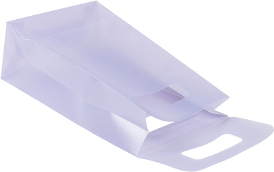 Purple Frosted Medium Plastic Lunch Bags (4 3/4 x 8 1/4 x 2 1/2)