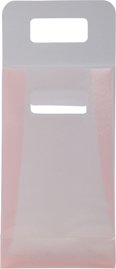 Pink Frosted Medium Plastic Lunch Bags (4 3/4 x 8 1/4 x 2 1/2)