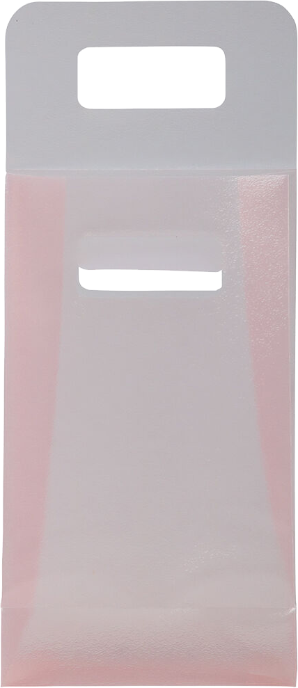 Pink Frosted Medium Plastic Lunch Bags (4 3/4 x 8 1/4 x 2 1/2)