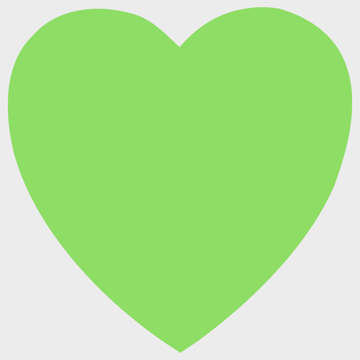 Neon Green 1 1/8 x 1 1/8 Inch Roll of Heart Shaped Labels - Wedding Anniversary Valentine's Day Bright Adhesive