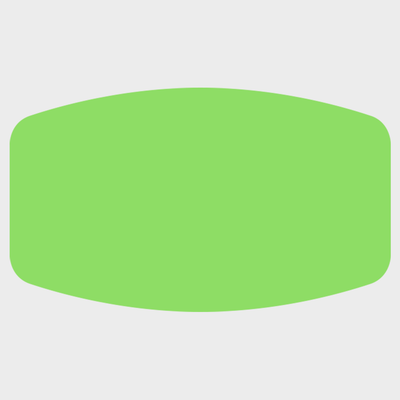 Neon Green 1 1/8 x 2 Inch Roll of Rectangle Labels - Bright Adhesive