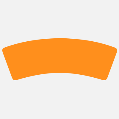 Neon Orange 1 3/16 x 3 1/4 Inch Roll of Bottle Neck Shaped Labels - Promotion Beverage Bright Adhesive