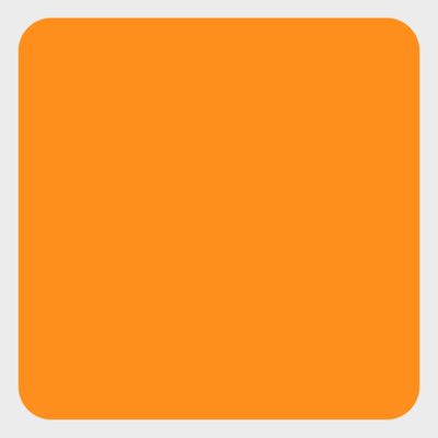 Neon Orange 1 3/4 X 1 3/4 Inch Roll of Square Labels - Bright Adhesive