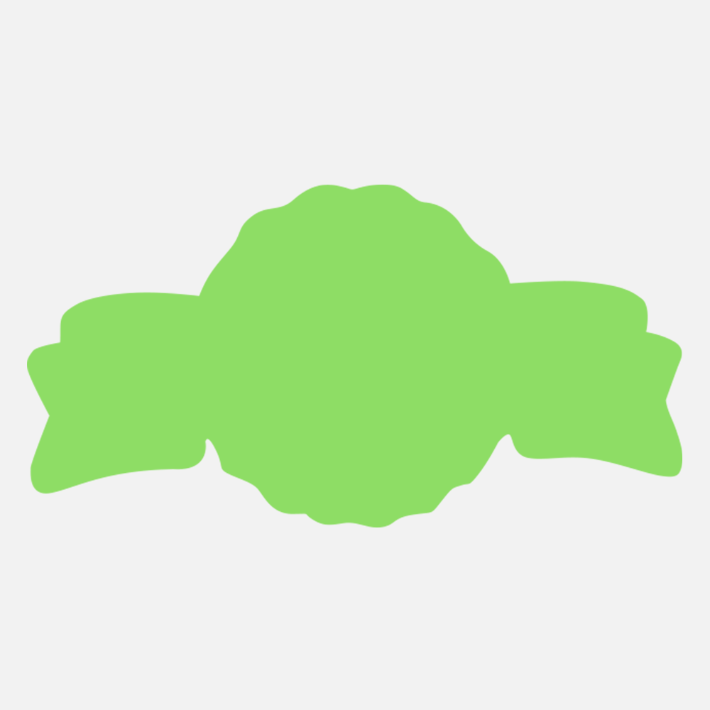 Neon Green 1 3/8 x 2 5/8 Inch Roll of Anniversary Seal Shaped Labels - Scrapbook Bright Adhesive