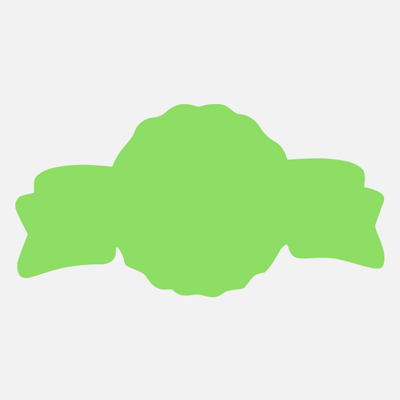 Neon Green 1 3/8 x 2 5/8 Inch Roll of Anniversary Seal Shaped Labels - Scrapbook Bright Adhesive