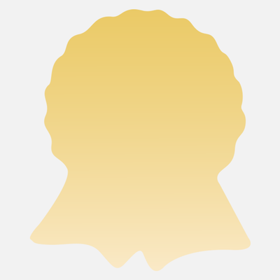 Gold Foil 1 5/8 x 2 Inch Roll of Ribbon Shaped Labels - Prize Support Awareness Durable with Metallic Finish