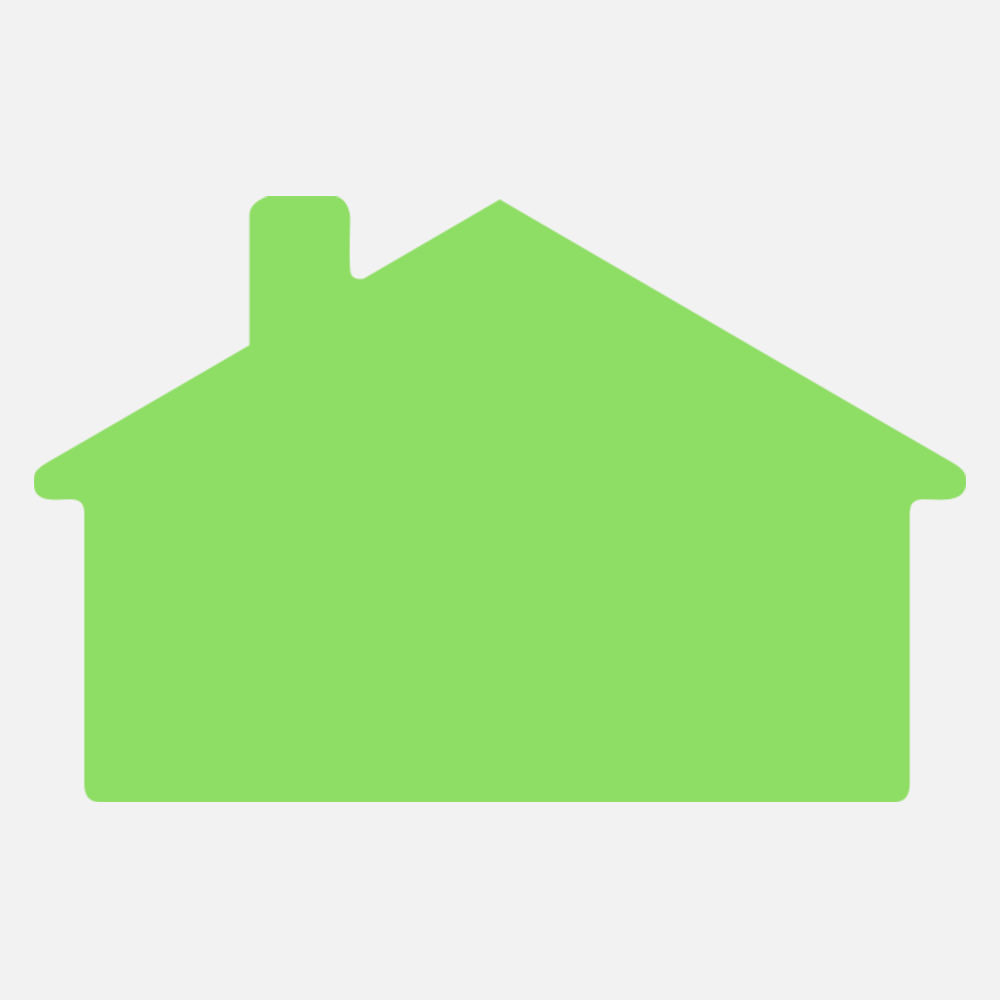 Neon Green 1 7/8 x 2 7/8 Inch Roll of House Shaped Labels - Real Estate Bright Adhesive