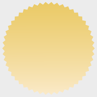 Gold Foil 1 7/8 Inch Roll of Burst Shaped Labels - Sales Certificate Durable with Metallic Finish