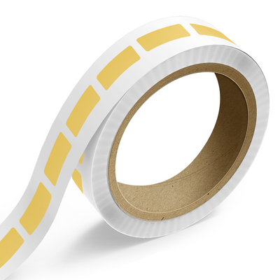 Gold Foil 1 x 2 1/2 Inch Roll of Rectangle Labels - Durable with Metallic Finish