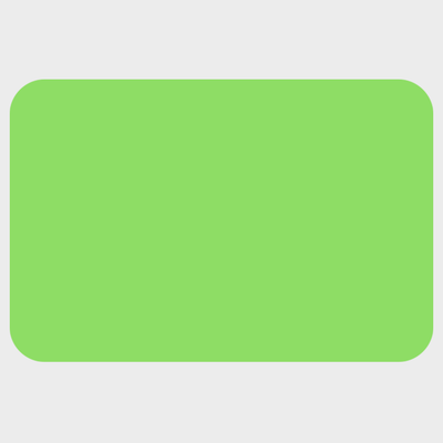 Neon Green 1 x 1 1/2 Inch Roll of Rectangle Labels - Bright Adhesive