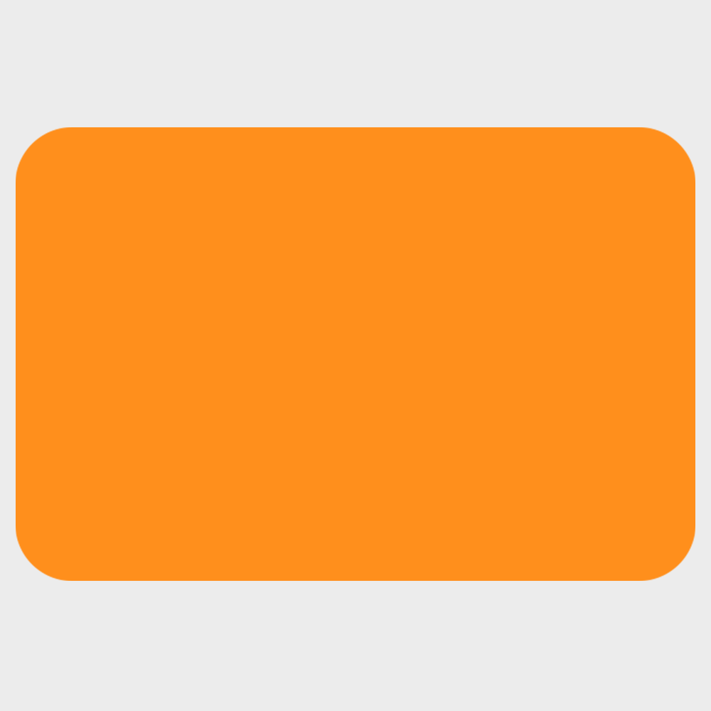 Neon Orange 1 x 1 1/2 Inch Roll of Rectangle Labels - Bright Adhesive