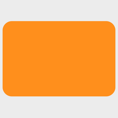 Neon Orange 1 x 1 1/2 Inch Roll of Rectangle Labels - Bright Adhesive