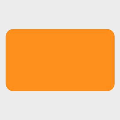 Neon Orange 1 x 1 3/4 Inch Roll of Rectangle Labels - Bright Adhesive