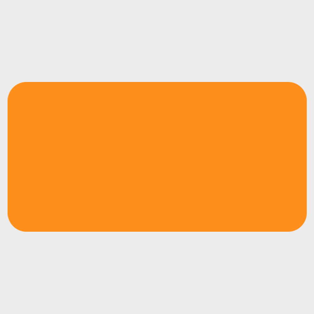 Neon Orange 1 x 2 Inch Roll of Rectangle Labels - Bright Adhesive