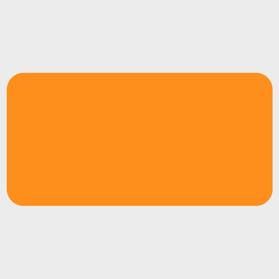 Neon Orange 1 x 2 Inch Roll of Rectangle Labels - Bright Adhesive