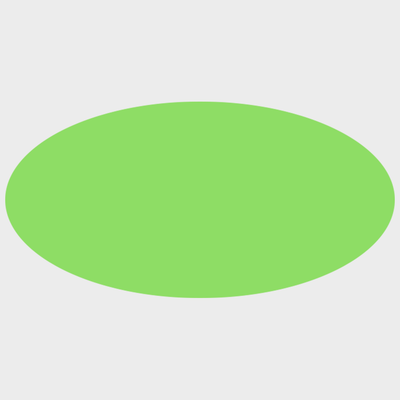 Neon Green 1 x 2 Inch Roll of Oval Labels - Bright Adhesive