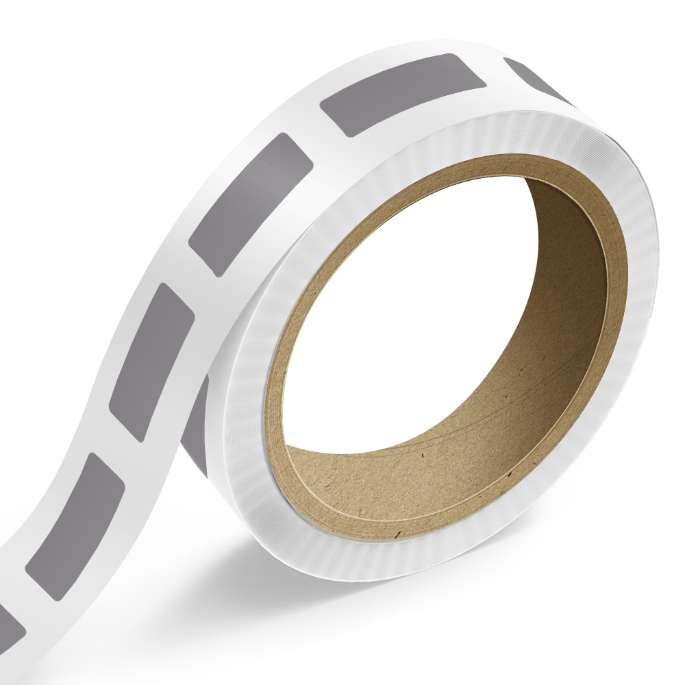 Matte Silver Foil 1 x 3 Inch Roll of Rectangle Labels - Durable