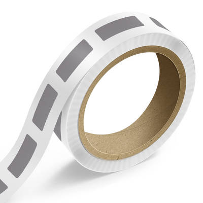 Matte Silver Foil 1 x 3 Inch Roll of Rectangle Labels - Durable