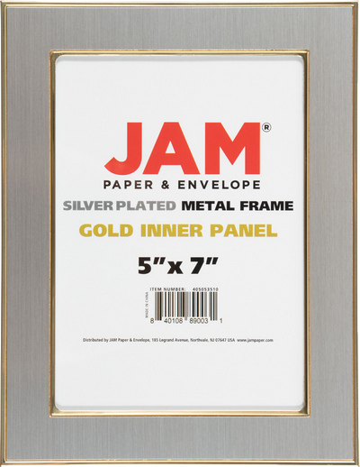 Silver with Gold 5 x 7 Picture Frame
