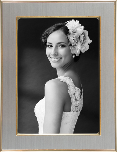 Silver with Gold 5 x 7 Picture Frame