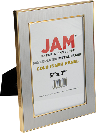 Silver with Gold 5 x 7 Picture Frame