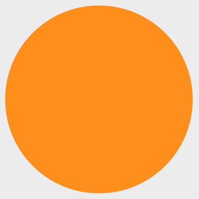 Neon Orange 1 Inch Roll of Circular Round Labels - Bright Adhesive