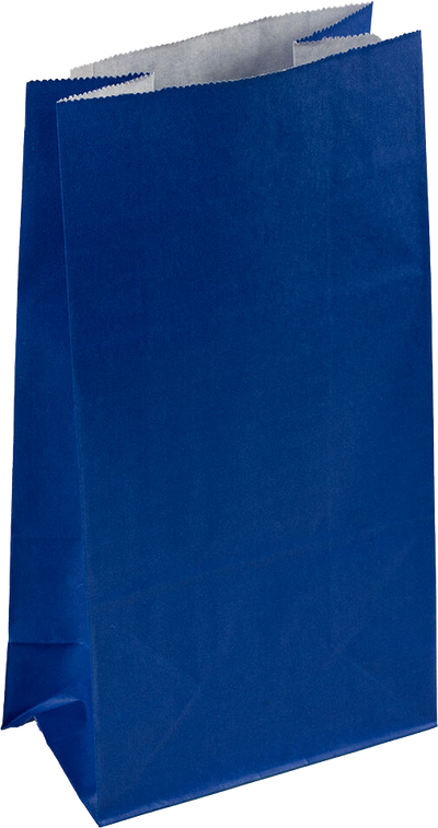 Blue Medium Lunch Bags (5 x 9 3/4 x 3)