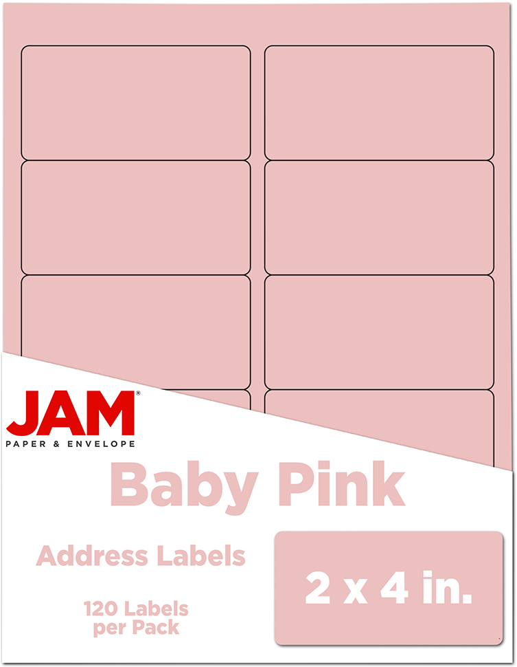 Baby Pink 2 x 4 Address Labels