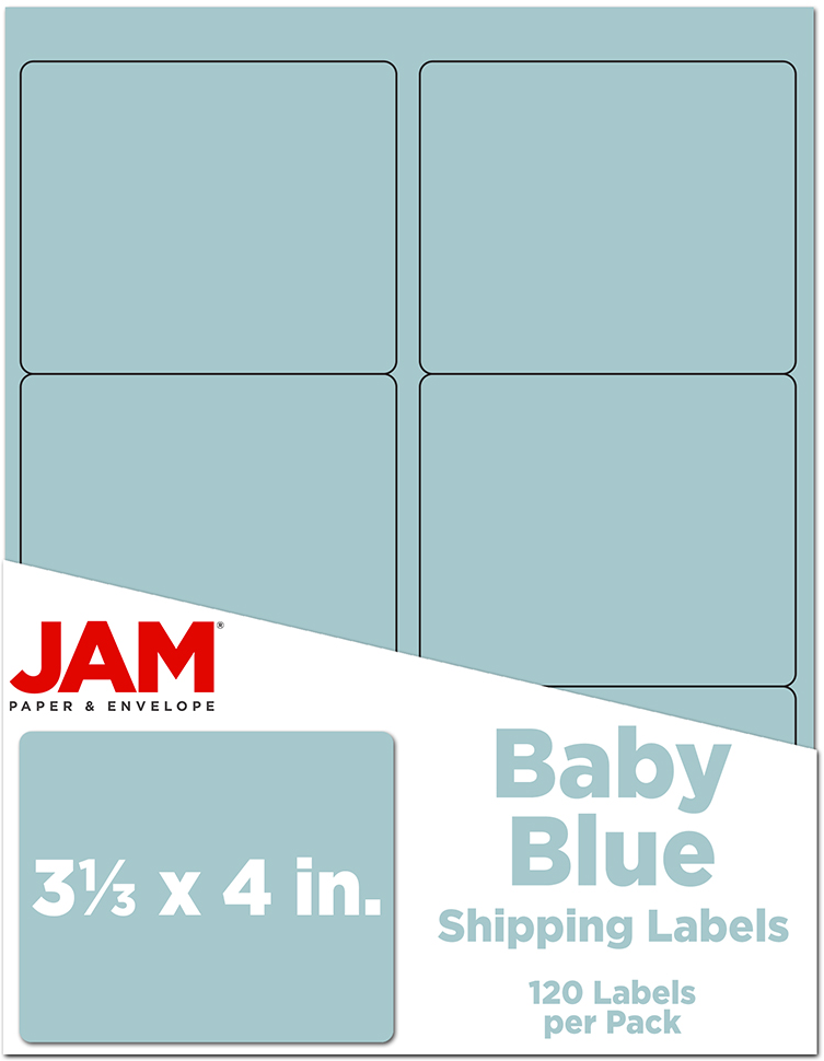 Baby Blue 3 1/3 x 4 Shipping Labels
