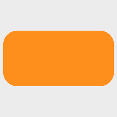 Neon Orange 1/2 x 1 Inch Roll of Rectangle Labels - Bright Adhesive