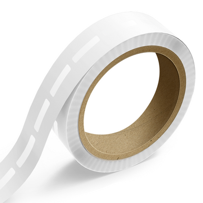 White Glossy 1/2 x 2 1/2 Inch Roll of Rectangle Labels