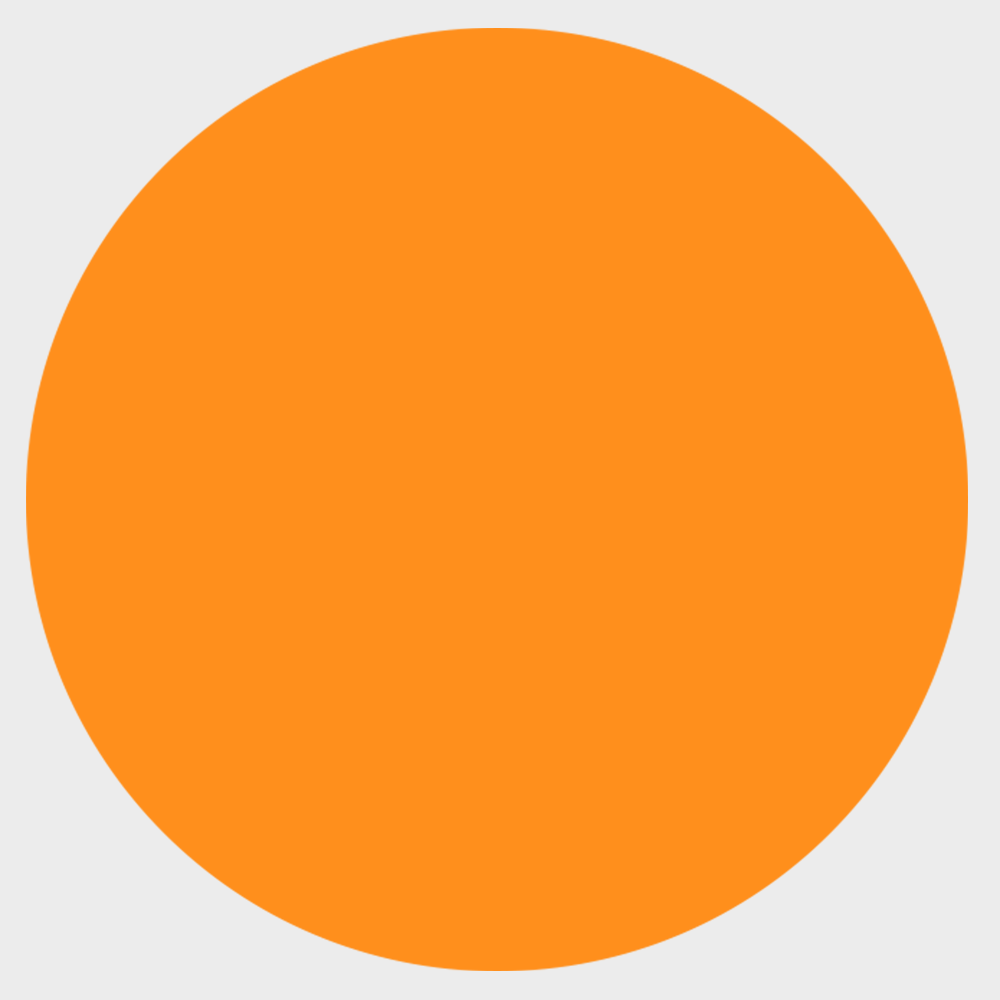 Neon Orange 1/2 Inch Roll of Circular Round Labels - Bright Adhesive