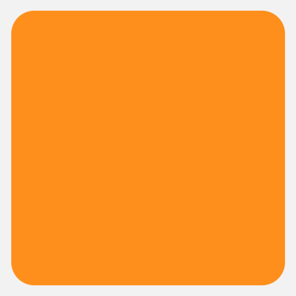 Neon Orange 2 1/2 x 3 Inch Roll of Rectangle Labels - Bright Adhesive