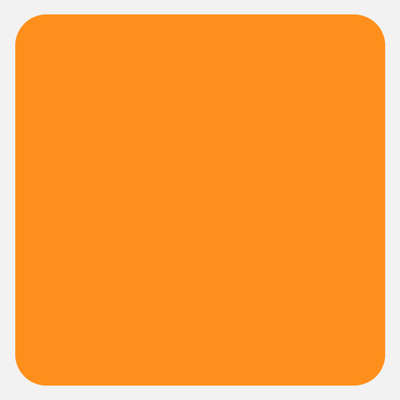 Neon Orange 2 1/2 x 3 Inch Roll of Rectangle Labels - Bright Adhesive